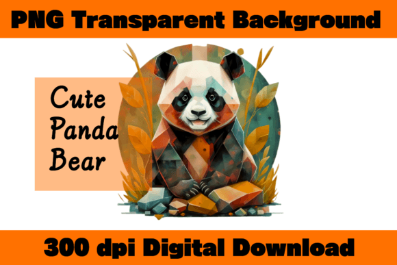 Download Panda Bear Abstract Illustration PNG - Abstract illustration Collection