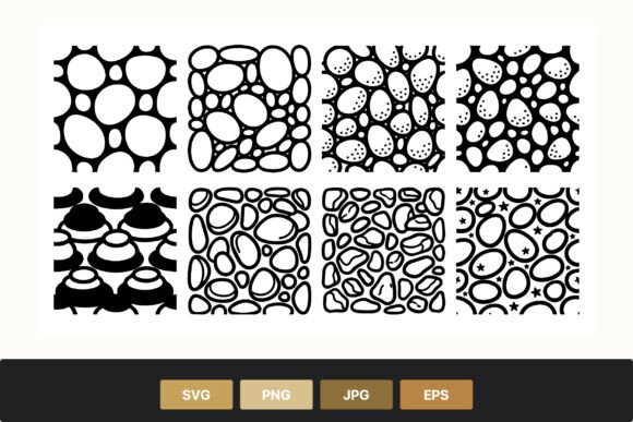 Download Organic Black and White Pebble Pattern - White Collection