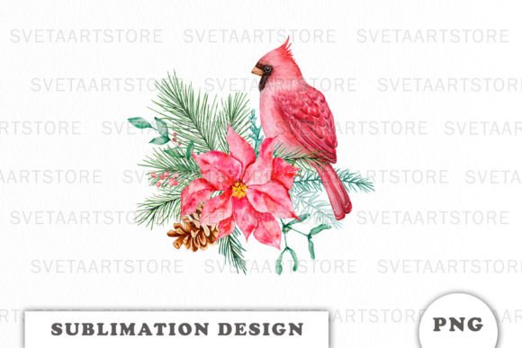 Download Watercolor Christmas Bouquet Clipart PNG - Premium Resources
