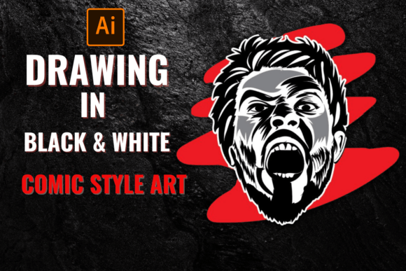 Download Drawing in Black and White to Create Comic Style Art - White Collection