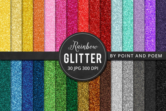 Download Rainbow Glitter Digital Paper - Glitter Collection
