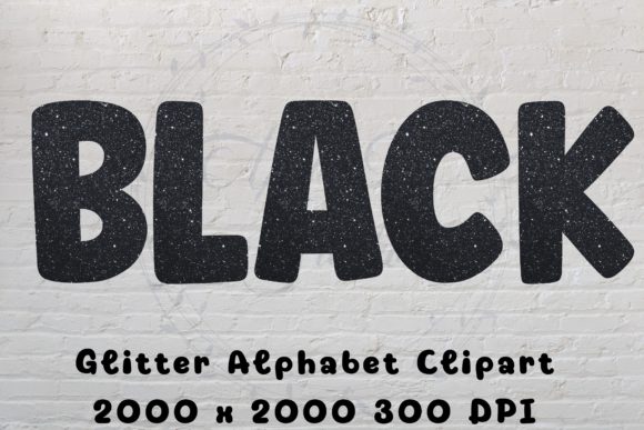 Download Black Glitter Alphabet Clipart - Glitter Collection