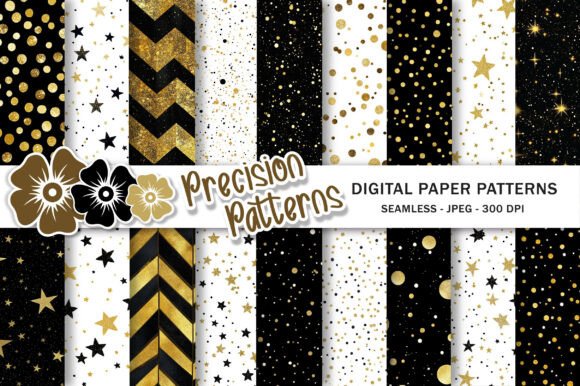 Download Black Gold Glitter Digital Paper - Glitter Collection