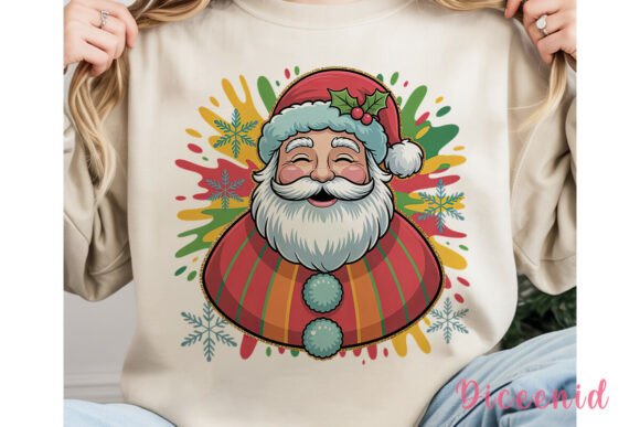Download Glitter Splatter Santa PNG Clipart - Glitter Collection