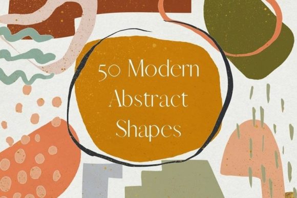 Download 50 Boho Texture Abstract Shapes Clipart - Abstract shapes clipart Collection