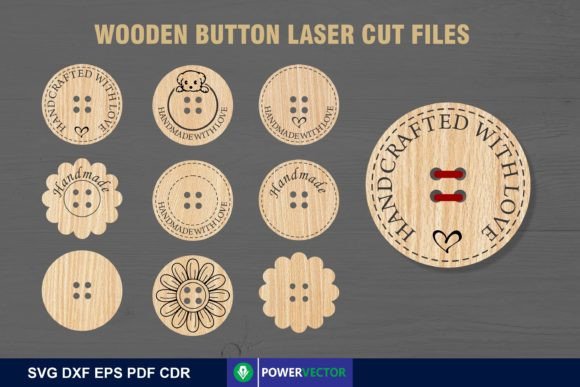 Download Handmade Button Laser Cut Pattern - Button Collection