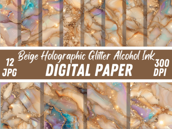Download Beige Holographic Glitter Alcohol Ink - Glitter Collection
