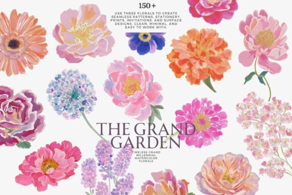 Download Watercolor Floral Clipart Bundle - Watercolor floral clipart Collection