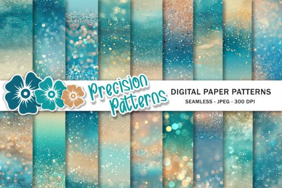 Download Aqua Beige Glitter Gradient Backgrounds - Glitter Collection