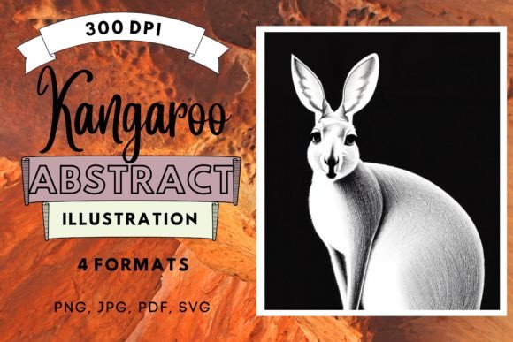Download Kangaroo Animal Abstract Illustration - Abstract illustration Collection