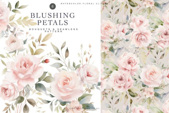 Download Watercolor Floral Clipart &amp; Pattern - Watercolor floral clipart Collection