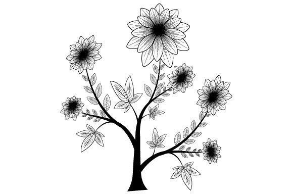 Download Black and White Flower - White Collection
