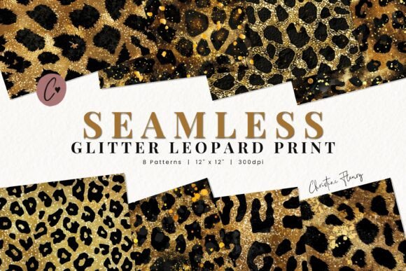 Download Seamless Glitter Leopard Print Pattern - Glitter Collection