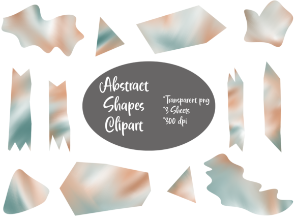 Download Painted Abstract Shapes Clipart Stickers - Abstract shapes clipart Collection