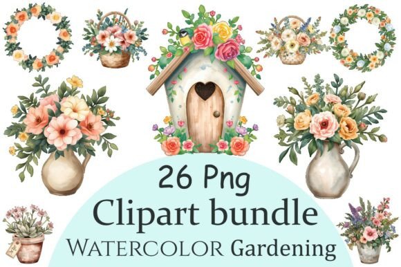 Download Watercolor Floral Clipart Bundle - Watercolor floral clipart Collection