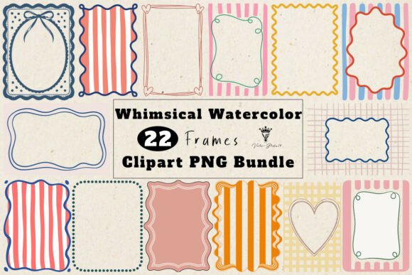 Download Whimsical Watercolor Frame Clipart Set - Frame clipart Collection