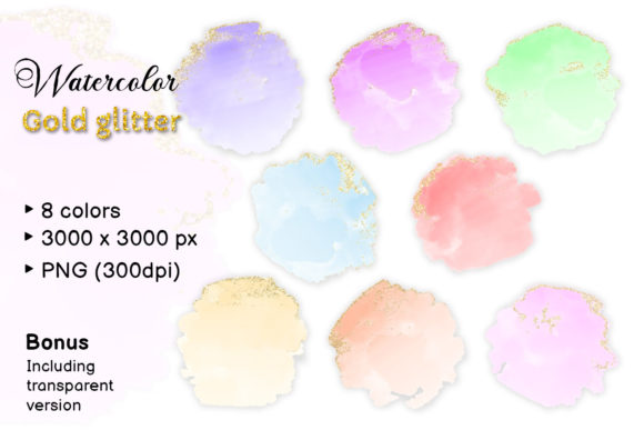 Download Watercolor Gold Glitter Splash Graphics - Glitter Collection