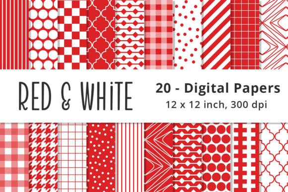 Download Red and White Digital Scrapbook Papers - White Collection