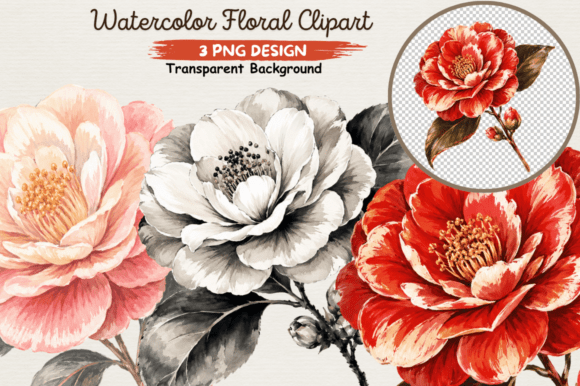 Download Watercolor Floral Clipart PNG,Elegant - Watercolor floral clipart Collection